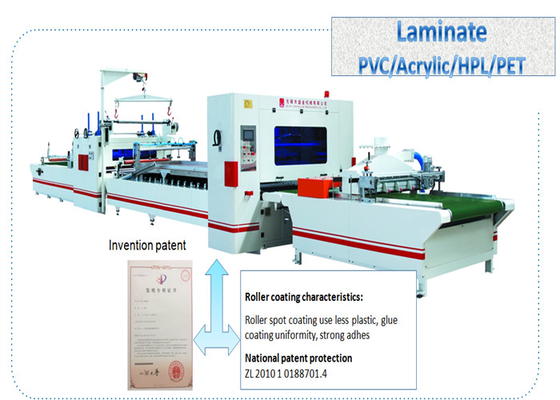 Colla acrilica di laminazione ricoprente dello strato PUR dell'ANIMALE DOMESTICO della macchina di falegnameria industriale del film del PVC